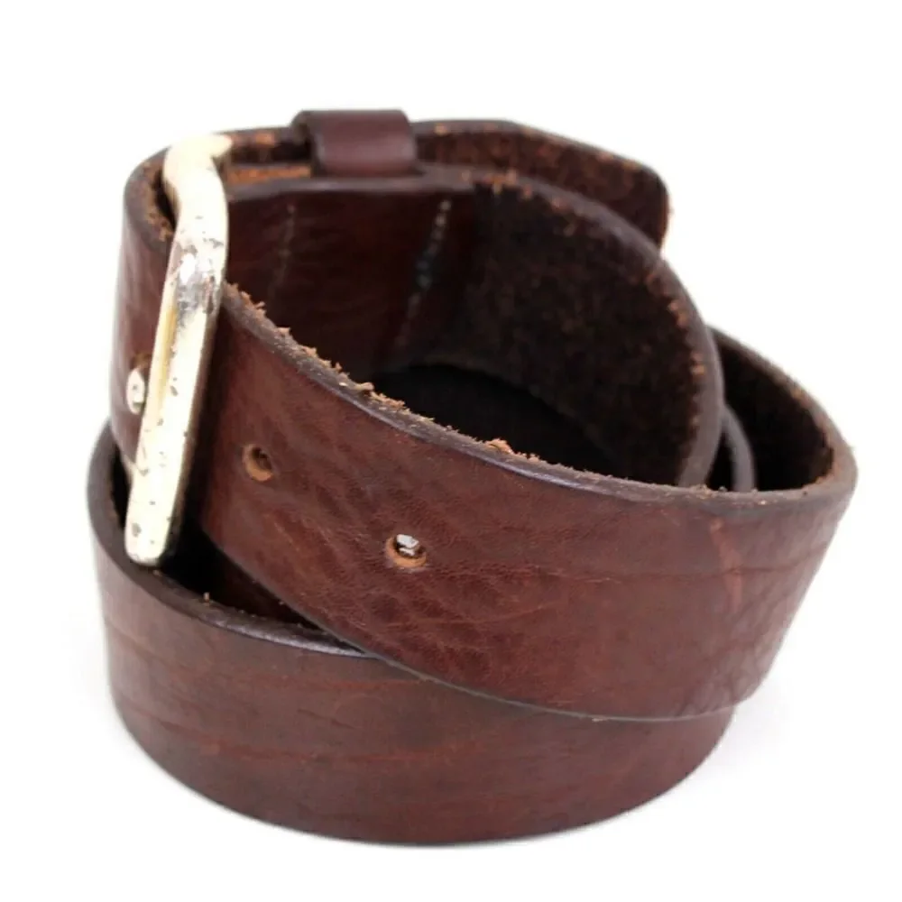HONEST SADDLE BROWN GENUINE LEATHER 1 3/8